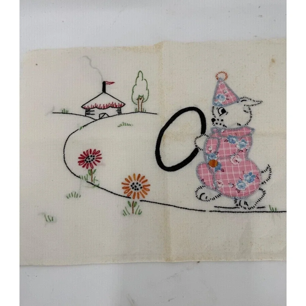 Vintage Handmade Pillowcase-approximately 11